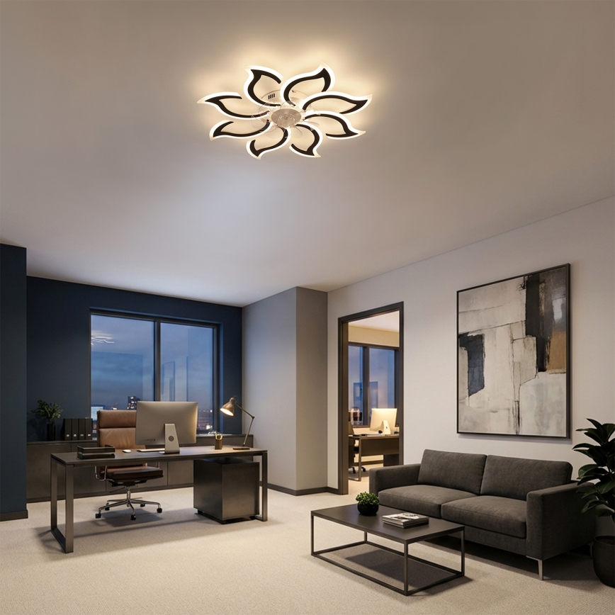 Brilagi - LED таванен вентилатор с функция за димиране LED/44W/230V Ø 90 см, черен + дистанционно управление
