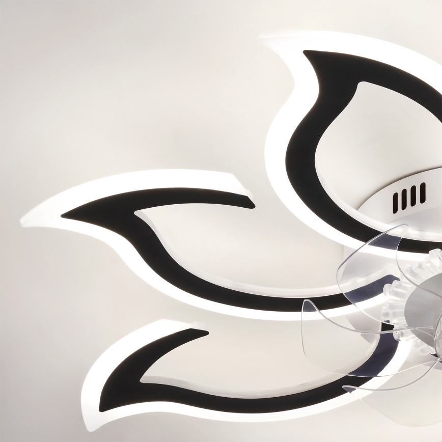 Brilagi - LED таванен вентилатор с функция за димиране LED/44W/230V Ø 90 см, черен + дистанционно управление