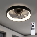 Brilagi - LED таванен вентилатор с възможност за димиране LED/34W/230V 3000-6500K Ø 50 см черен + дистанционно управление