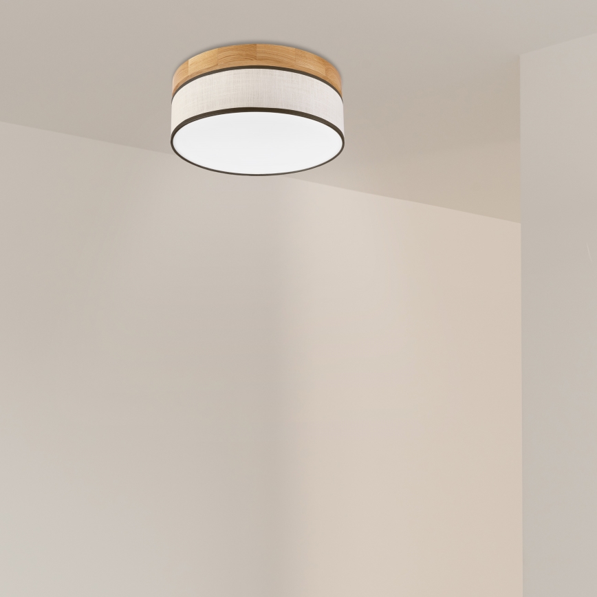 Brilagi - LED таванна лампа BELLADONNA LED/20W/230V с диаметър 30 см кремаво/дъб