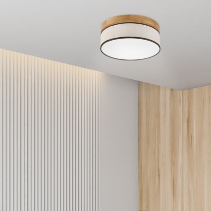 Brilagi - LED таванна лампа BELLADONNA LED/20W/230V с диаметър 30 см кремаво/дъб