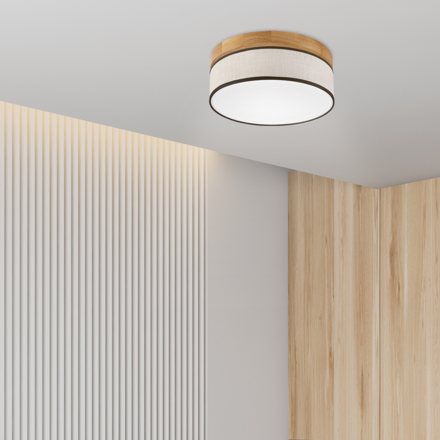 Brilagi - LED таванна лампа BELLADONNA LED/20W/230V с диаметър 30 см кремаво/дъб