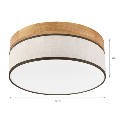 Brilagi - LED таванна лампа BELLADONNA LED/20W/230V с диаметър 30 см кремаво/дъб
