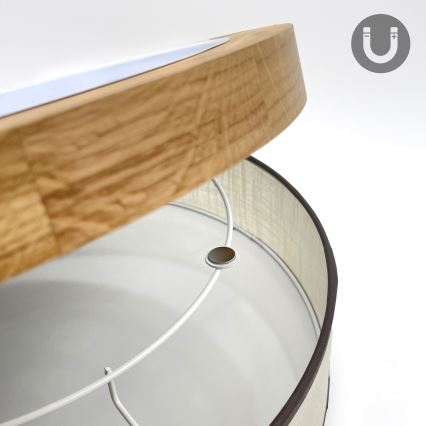 Brilagi - LED Таванна лампа BELLADONNA LED/36W/230V 50 см кремав/дъб