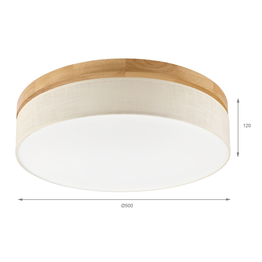 Brilagi - LED таванна лампа BELLADONNA LED/36W/230V диаметър 50 см кремаво/дъб