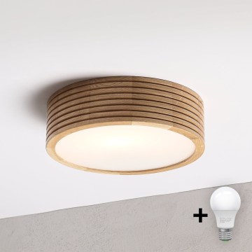 Brilagi - LED таванна лампа CARVALHO MODERN 1xE27/60W/230V Ø 27,5 см, дъб