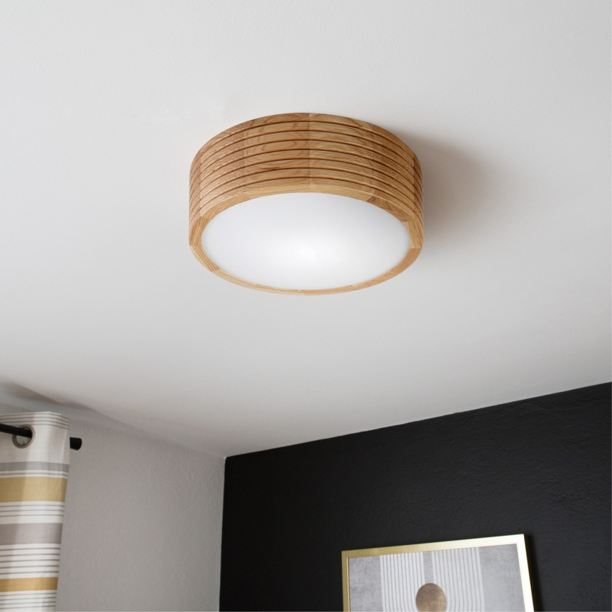 Brilagi - LED таванна лампа CARVALHO MODERN 1xE27/60W/230V Ø 27,5 см, дъб