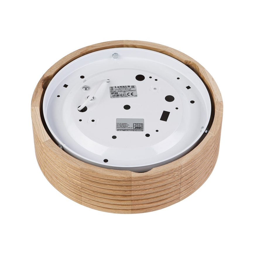 Brilagi - LED таванна лампа CARVALHO MODERN 1xE27/60W/230V Ø 27,5 см, дъб