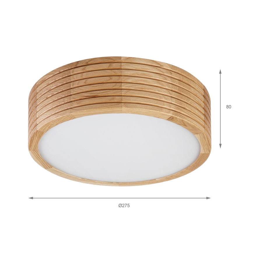 Brilagi - LED таванна лампа CARVALHO MODERN 1xE27/60W/230V Ø 27,5 см, дъб