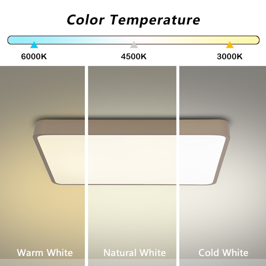 Brilagi - LED таванна плафониера POOL LED/48W/230V 3000/4000/6000K 50x50 см бежова
