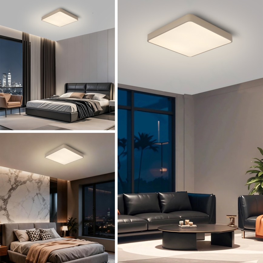 Brilagi - LED таванна плафониера POOL LED/48W/230V 3000/4500/6000K 50x50 см бежова