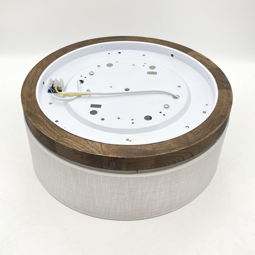 Brilagi - LED таванно осветително тяло BELLADONNA 2xE27/15W/230V Ø 40 см бяло/дъб орех