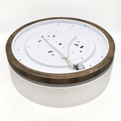 Brilagi - LED таванно осветително тяло BELLADONNA 3xE27/15W/230V диаметър 50 см бяло/дъб орех