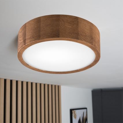 Brilagi - LED таванно осветително тяло CARVALHO 1xE27/60W/230V дъб череша пр. 27 см