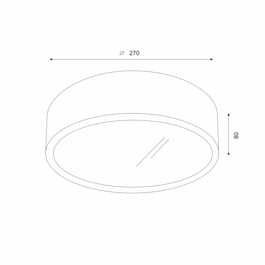 Brilagi - LED таванно осветително тяло CARVALHO 1xE27/60W/230V дъб череша пр. 27 см