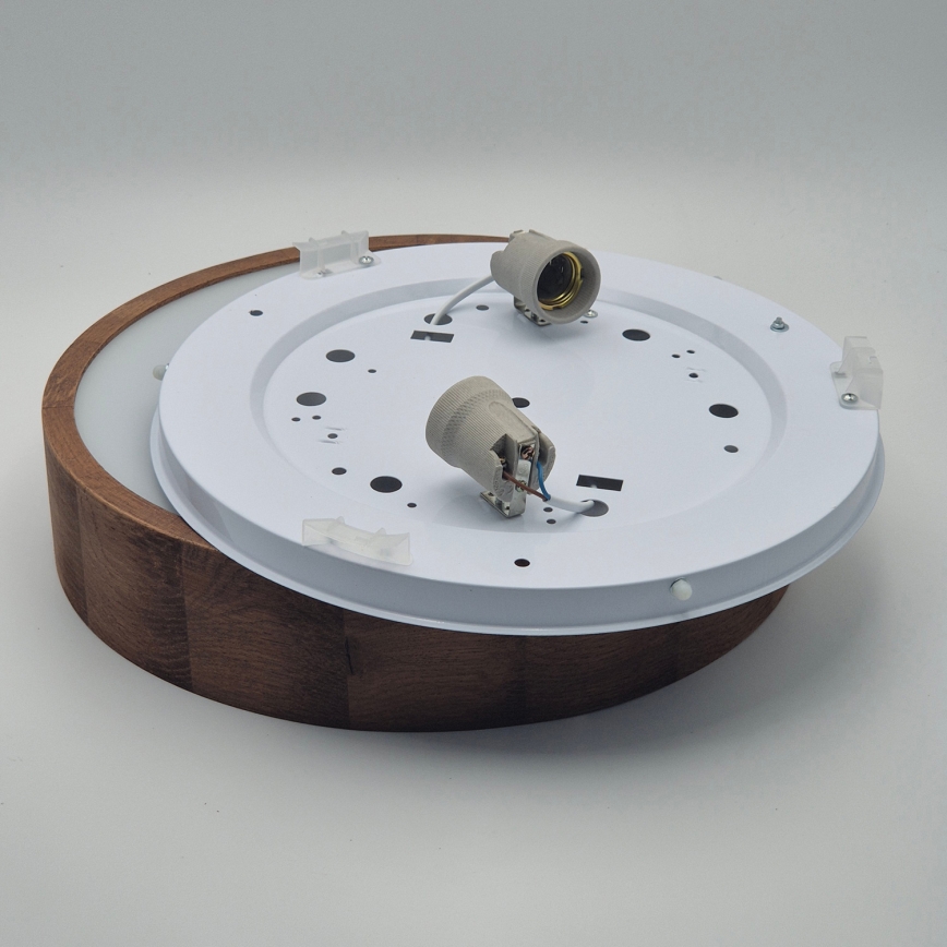 Brilagi - LED таванно осветително тяло CARVALHO 2xE27/60W/230V дъб череша Ø 37 см