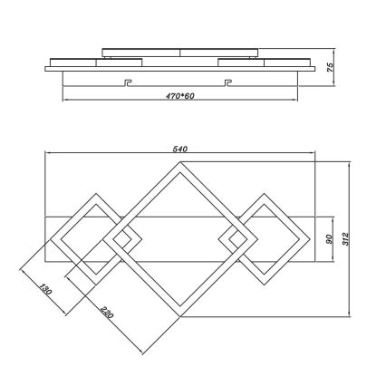 Brilagi - LED таванно осветително тяло AXIS LED/24W/230V