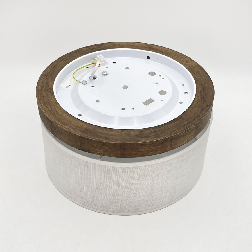 Brilagi - LED таванно осветително тяло BELLADONNA 1xE27/15W/230V Ø 30 см бяло/дъб орех
