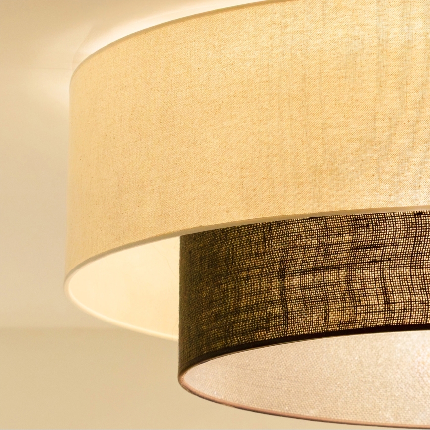 Brilagi - LED таванно осветително тяло BOHO стил 3xE27/15W/230V Ø 80 см кремаво/кафяво