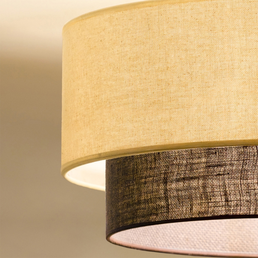 Brilagi - LED таванно осветително тяло BOHO STYLE 1xE27/15W/230V Ø 40 см кремаво/кафяво