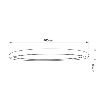 Brilagi - LED таванно осветително тяло CARLOS LED/24W/230V, Ø 40 см, бяло