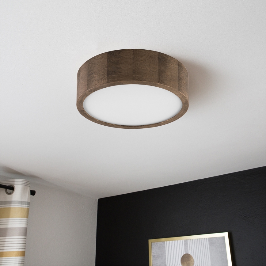 Brilagi - LED таванно осветително тяло CARVALHO 1xE27/15W/230V дъб/орех Ø 27 см