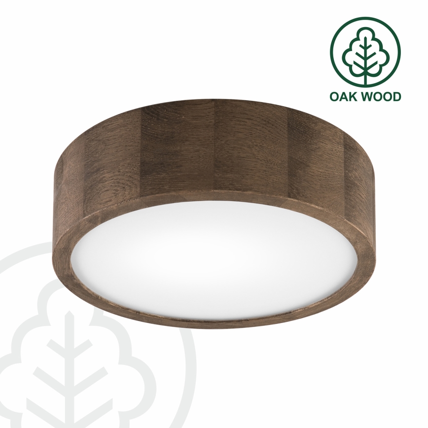 Brilagi - LED таванно осветително тяло CARVALHO 1xE27/15W/230V дъб/орех Ø 27 см
