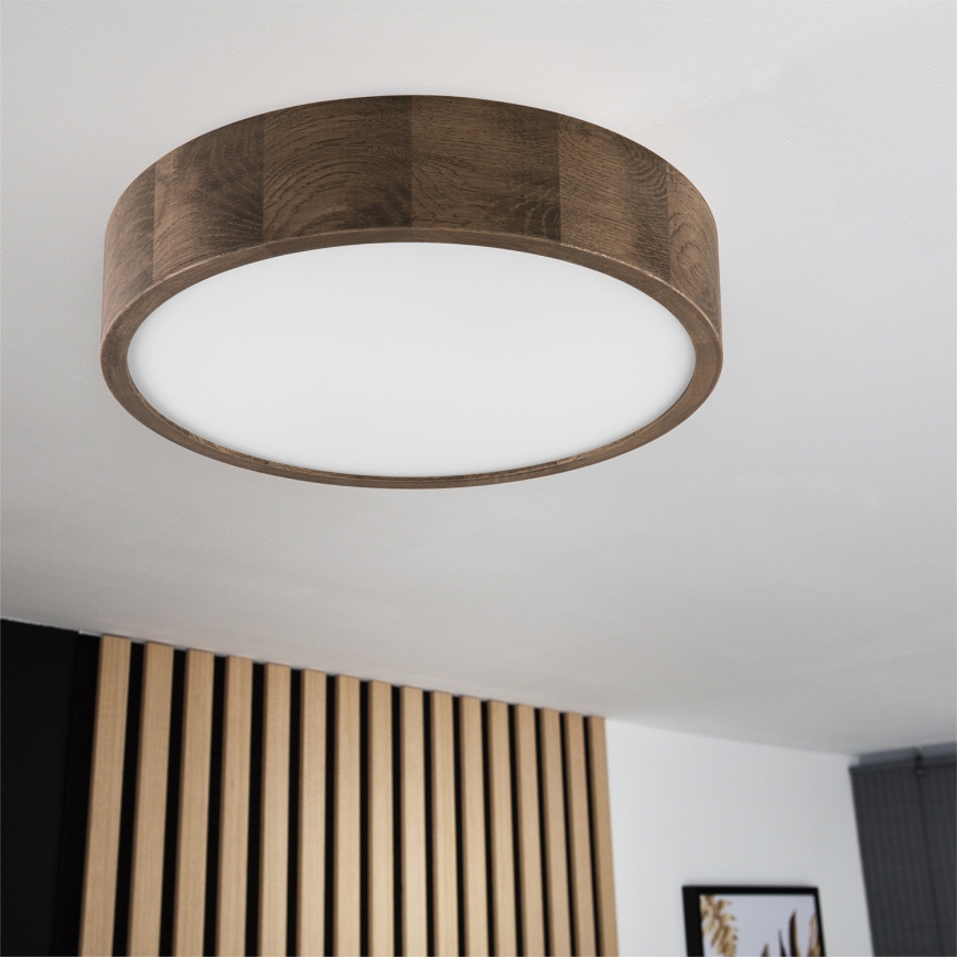 Brilagi - LED таванно осветително тяло CARVALHO 2xE27/15W/230V дъб/орех Ø 37 см