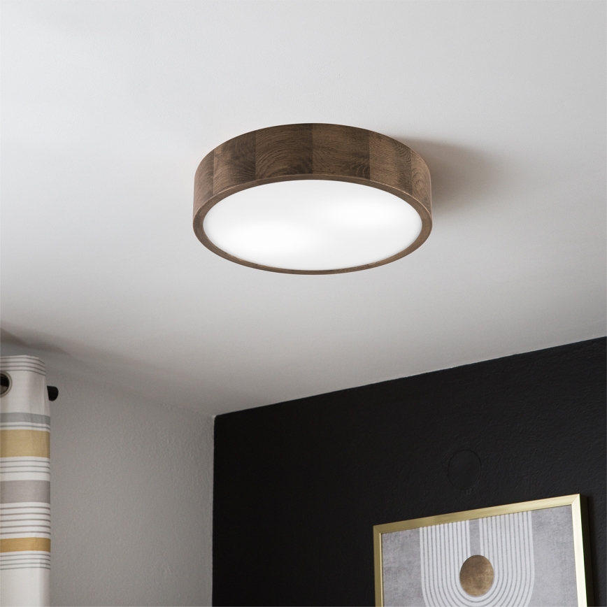 Brilagi - LED таванно осветително тяло CARVALHO 2xE27/15W/230V дъб/орех Ø 37 см