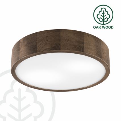 Brilagi - LED таванно осветително тяло CARVALHO 2xE27/15W/230V дъб/орех Ø 37 см