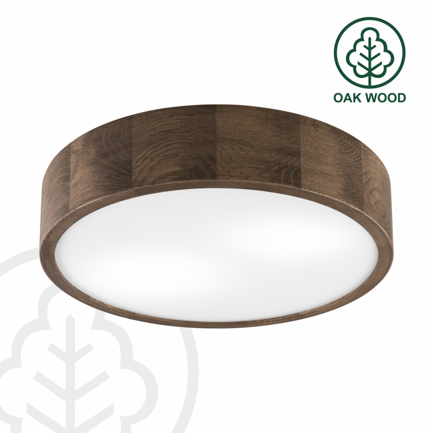 Brilagi - LED таванно осветително тяло CARVALHO 2xE27/15W/230V дъб/орех Ø 37 см