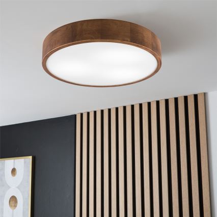 Brilagi - LED таванно осветително тяло CARVALHO 3xE27/15W/230V дъб/череша Ø 47 cm