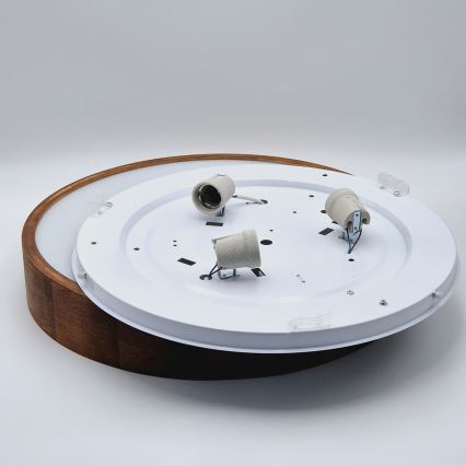 Brilagi - LED таванно осветително тяло CARVALHO 3xE27/15W/230V дъб/череша Ø 47 cm