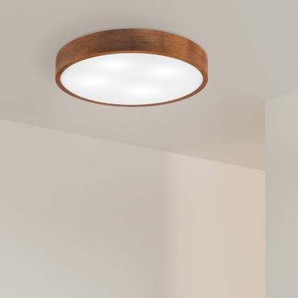 Brilagi - LED таванно осветително тяло CARVALHO 4xE27/60W/230V, дъб/череша, Ø 57,5 см