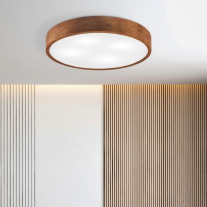 Brilagi - LED таванно осветително тяло CARVALHO 4xE27/60W/230V, дъб/череша, Ø 57,5 см