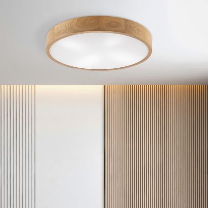 Brilagi - LED таванно осветително тяло CARVALHO 4xE27/60W/230V дъб диаметър 57,5 см