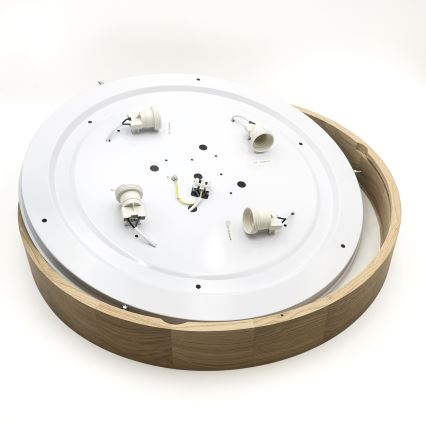 Brilagi - LED таванно осветително тяло CARVALHO 4xE27/60W/230V дъб диаметър 57,5 см