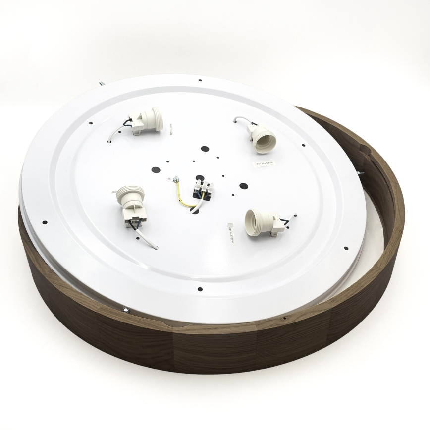 Brilagi - LED таванно осветително тяло CARVALHO 4xE27/60W/230V дъб/орех диаметър 57,5 cm