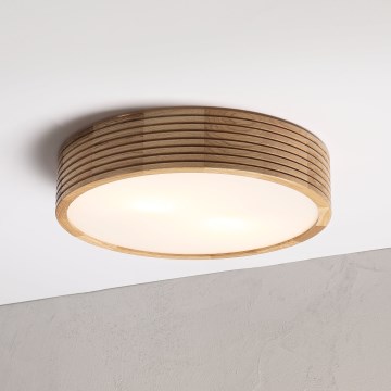 Brilagi - LED таванно осветително тяло CARVALHO MODERN 2xE27/60W/230V Ø 37,5 см дъб