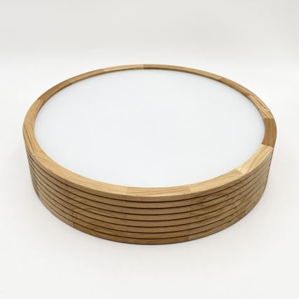 Brilagi - LED таванно осветително тяло CARVALHO MODERN 2xE27/60W/230V Ø 37,5 см дъб