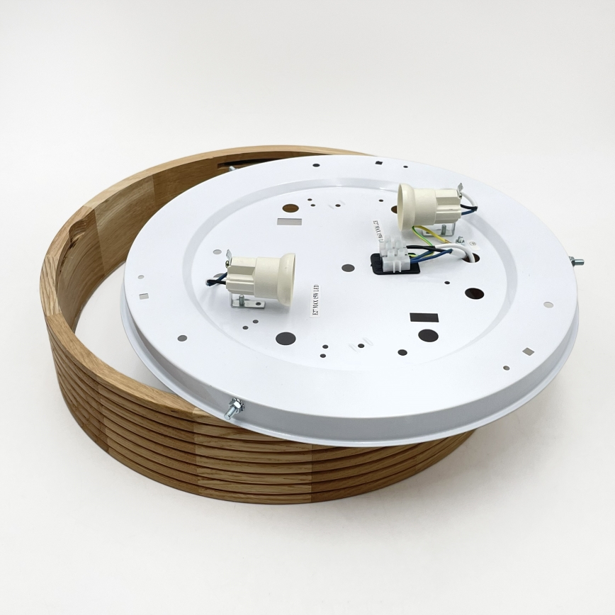 Brilagi - LED таванно осветително тяло CARVALHO MODERN 2xE27/60W/230V Ø 37,5 см дъб