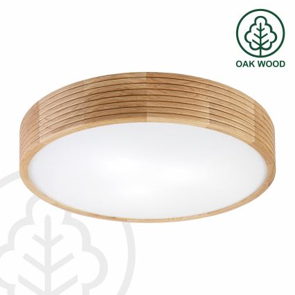 Brilagi - LED таванно осветително тяло CARVALHO MODERN 3xE27/60W/230V диаметър 47,5 см дъб