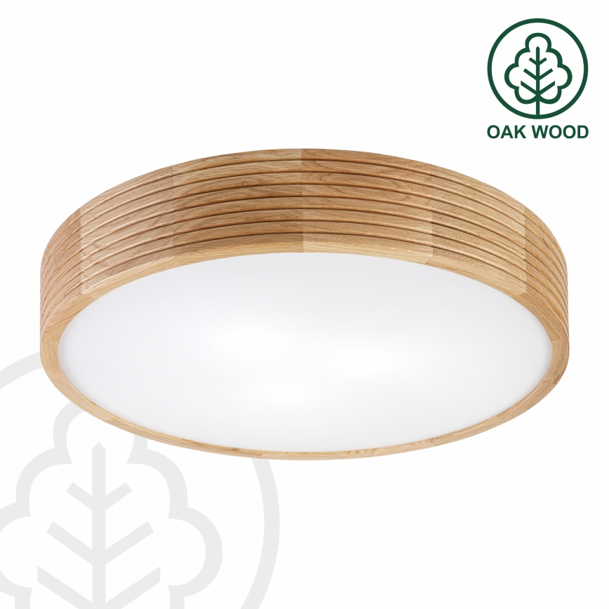 Brilagi - LED таванно осветително тяло CARVALHO MODERN 3xE27/60W/230V диаметър 47,5 см дъб