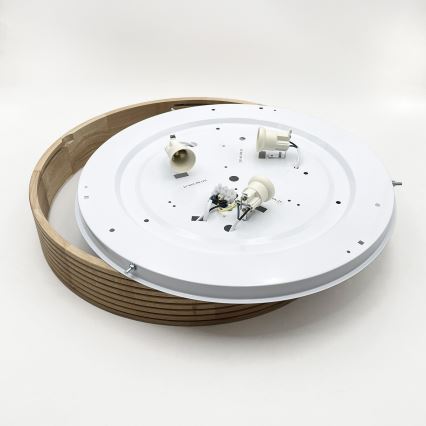 Brilagi - LED таванно осветително тяло CARVALHO MODERN 3xE27/60W/230V диаметър 47,5 см дъб
