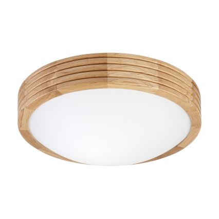 Brilagi - LED таванен плафон CARVALHO MODERN SLIM 1xE27/60W/230V Ø 27,5 см, дъб