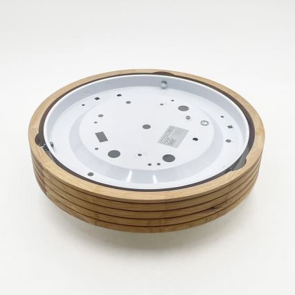 Brilagi - LED таванен плафон CARVALHO MODERN SLIM 1xE27/60W/230V Ø 27,5 см, дъб