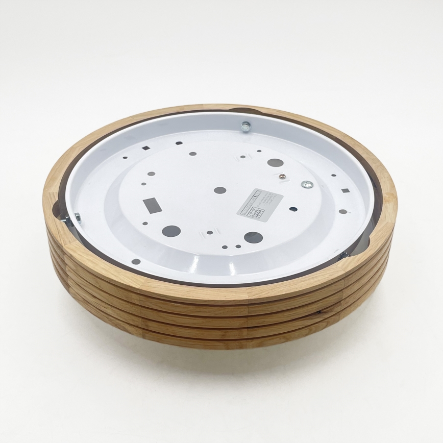Brilagi - LED таванен плафон CARVALHO MODERN SLIM 1xE27/60W/230V Ø 27,5 см, дъб