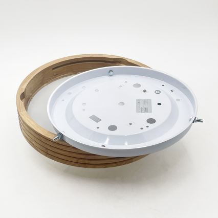 Brilagi - LED таванен плафон CARVALHO MODERN SLIM 1xE27/60W/230V Ø 27,5 см, дъб