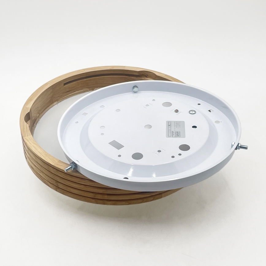 Brilagi - LED таванен плафон CARVALHO MODERN SLIM 1xE27/60W/230V Ø 27,5 см, дъб