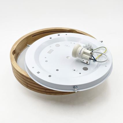 Brilagi - LED таванен плафон CARVALHO MODERN SLIM 1xE27/60W/230V Ø 27,5 см, дъб